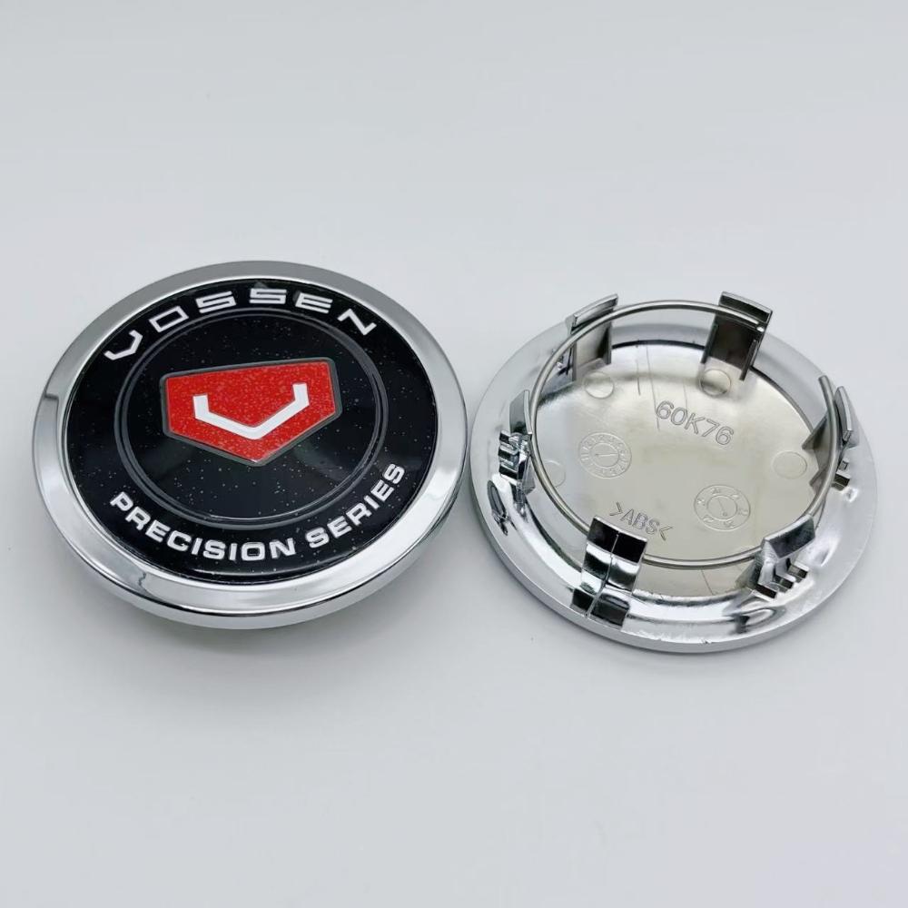 PQMZ2 4pcs 76mm (I.D 60mm) Car Wheel Center Caps With Vossen Logo Emblem Accessories for Porsche Rim Hubcaps Wheels Hub Cover Replace