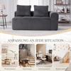 Cozy Corduroy Two-Seater Sofa – No Assembly, Soft Back Cushions, Side Storage Pocket for Remote Control and Phone, Cup Holder – Neat and Aesthetic.