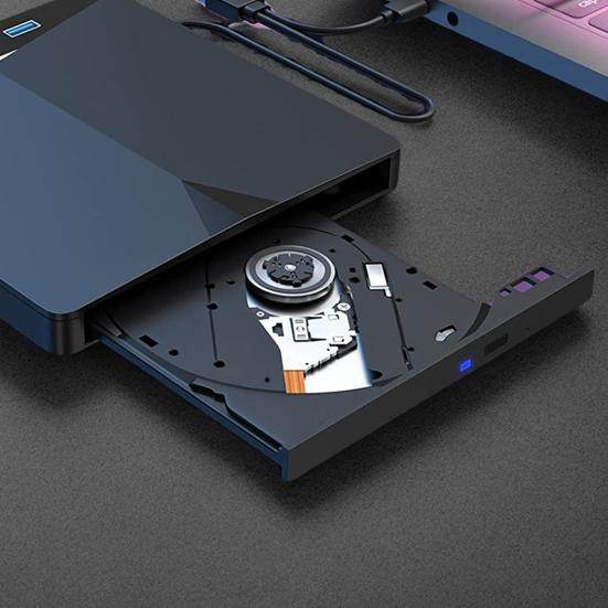 Внешний DVD-привод USB 3 Type-C RW Высокоскоростной Тонкий для Windows 11/10/8/7
