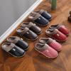 Fashion Women's Waterproof PU House Slippers Indoor Outdoor Non-Slip Plush Fleece Lined Comfortable Warm Winter Shoes Fall Fashion
