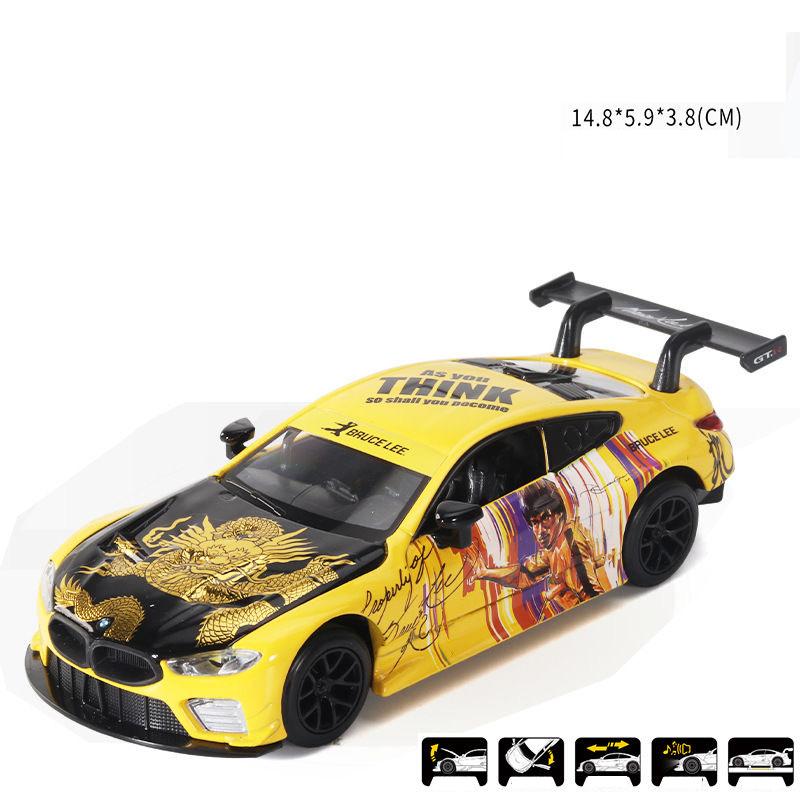 1/32 масштаб BMW M8 GTE Co фирменные стили литой масштаб модель автомобиля металлический миниатюрный автомобиль звук и свет детская игрушечная машинка подарок
