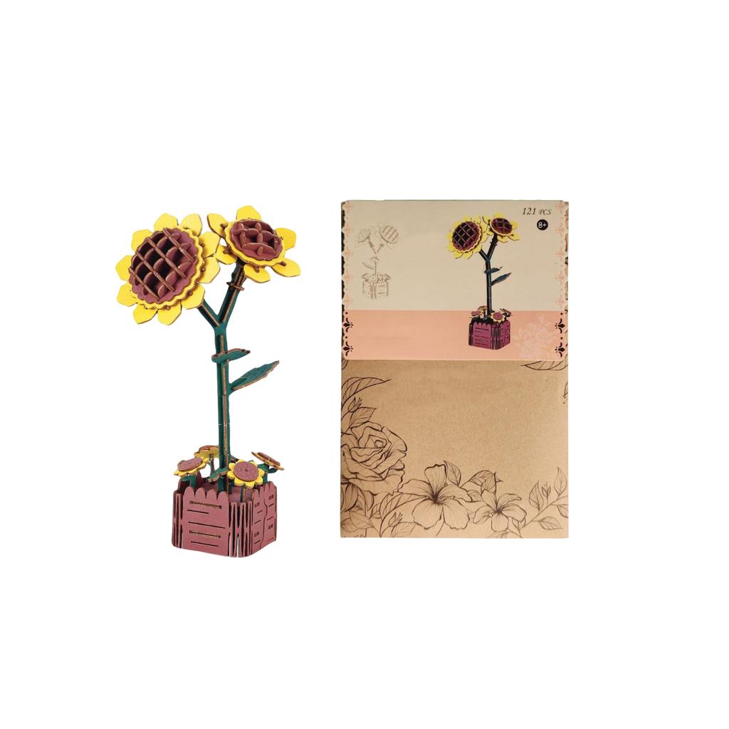 Diy Material Kits For Simulated Roses, Handcrafted Wooden Children'S , 3d Puzzles