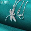 Ожерелье с подвеской «Стрекоза» из стерлингового серебра 925 пробы, модные ювелирные изделия