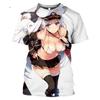 Футболки Azur Lane, пляжные сексуальные игры с 3D принтом для девочек, уличная одежда для мужчин и женщин, футболка большого размера с круглым вырезом, детские футболки Harajuku, топы