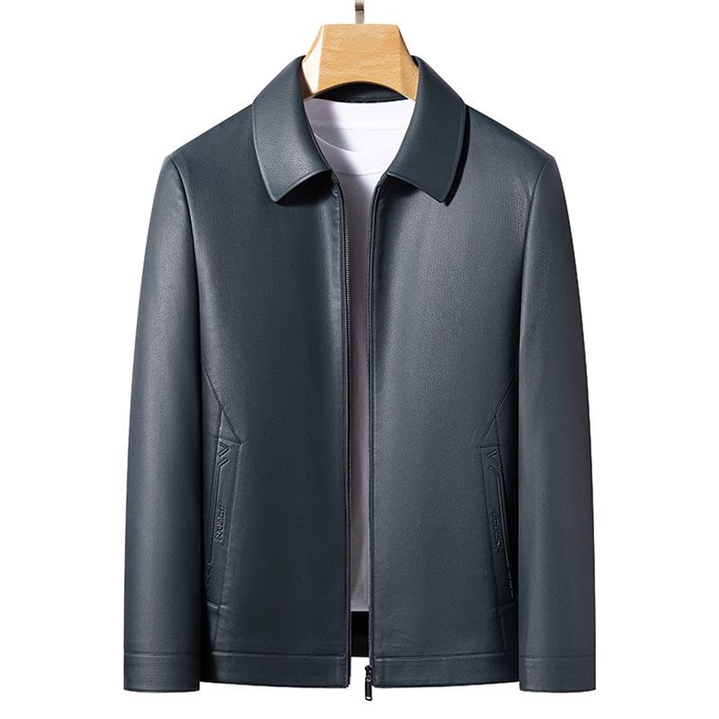 Куртка из натуральной кожи, осеннее и зимнее пальто, повседневная мужская овчина высокого класса плюс бархат, потертая кожа, трендовая одежда