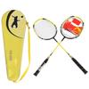 1 Pair High Strength Sport Badminton Racket Durable Aluminium Alloy Battledore With Carry Bag