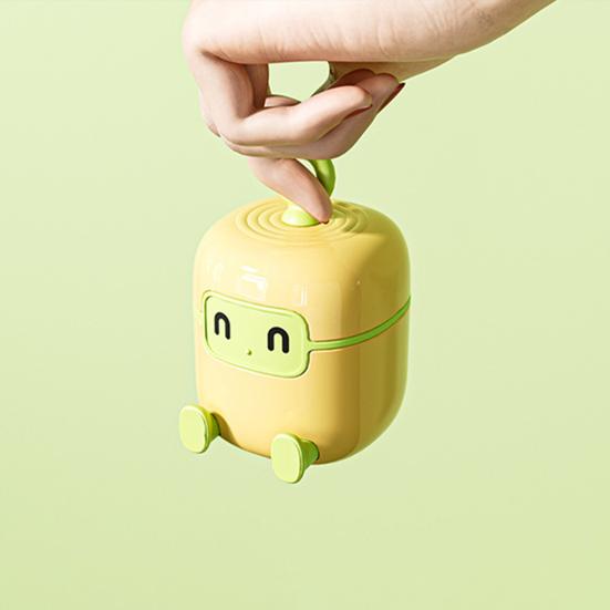 Многоразовый моющийся липкий ролик для удаления ворса Экологичный удалитель шерсти домашних животных Дизайн робота 2-в-1 Портативная щетка для удаления ворса Быстросохнущий дорожный очиститель