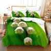 Зеленый пододеяльник, комплект двуспальной кровати, односпальное одеяло, покрывало с цветочным принтом, размер Queen King Size, комплект постельного белья с листьями, 200X200, 2 шт., 3 шт., тонкий, 3D, односпальный