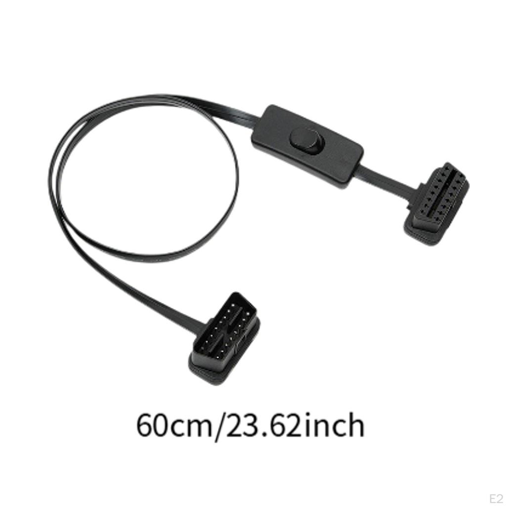 OBD2 16-контактный разъем «папа-мама» Профессиональный удлинительный кабель с диагностическим инструментом переключателя