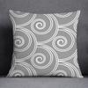 Gray Low White Flower Pattern Home Decoration Pillowcase Square Pillowcase Home Office Decoration Cushion Cover