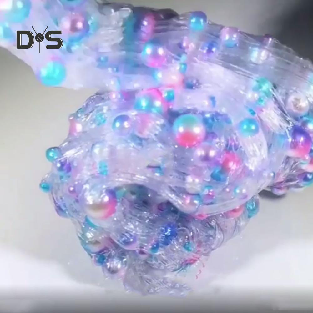 Прозрачный кристалл, слизь, разноцветные бусины, пушистая мягкая глина, декомпрессионная детская игрушка