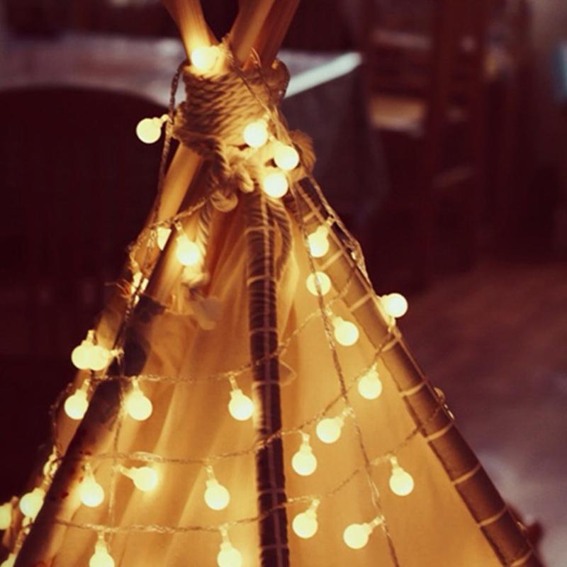 hot! LED String Lights, Warm White Ball Fairy Lights, Waterproof Decorative Starry Lights for Bedroom