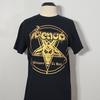VENOM Welcome To Hell XL T-Shirt Black Mens Shiny Gold Band Logo Unisex T-Shirt