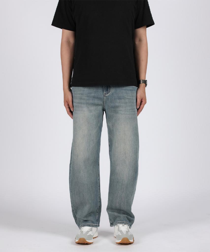 PANICALE Blue Washed Backband Denim Pants