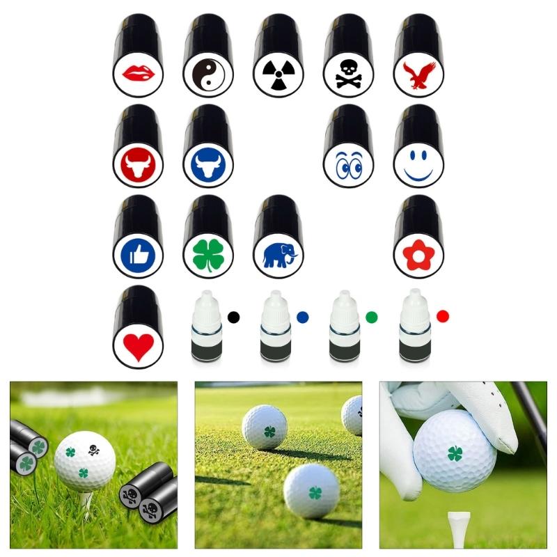 Golf Ball Identity Marker Plastic Stamp Marker Golf Ball Alignment Marking Tool Golf Accessories For Golfer Gift
