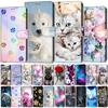 Модный кожаный флип-кейс для Google Pixel 9 Pro 9A 8 Pro 7 Pro 7A 6 Pro 6A с рисунком кошки и бабочки, кошелек, задняя крышка телефона