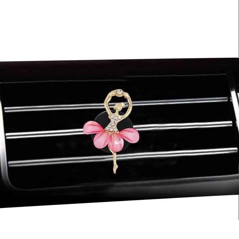 Клипса для автомобильного парфюма 'Девочка-балерина', клипса для парфюма на дефлектор кондиционера, освежитель воздуха 'Девочка-балерина', клипса с ароматом, аксессуары для декора автомобиля