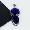 Красивый кулон с синим сапфиром, серебро 925 пробы — дизайн ручной работы, повседневные украшения, уникальные подарки на день рождения с синим сапфиром
