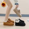 Women's Winter Faux Fur Lining Snow Booties Non-Slip Platform Warm Plush Fleece Lined Short Ankle Boots Shoes Faux Suede Walking Sneakers for Women