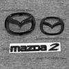 Пластиковый передний значок-эмблема багажника автомобиля для 2 Mazda2 глянцево-черный значок 3D наклейка для кузова Заменяемая наклейка Декорация для задней части хвоста