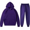 Unisex Solid Color Hoodie & Sweatpants Set - Autumn/Winter Casual Sportswear