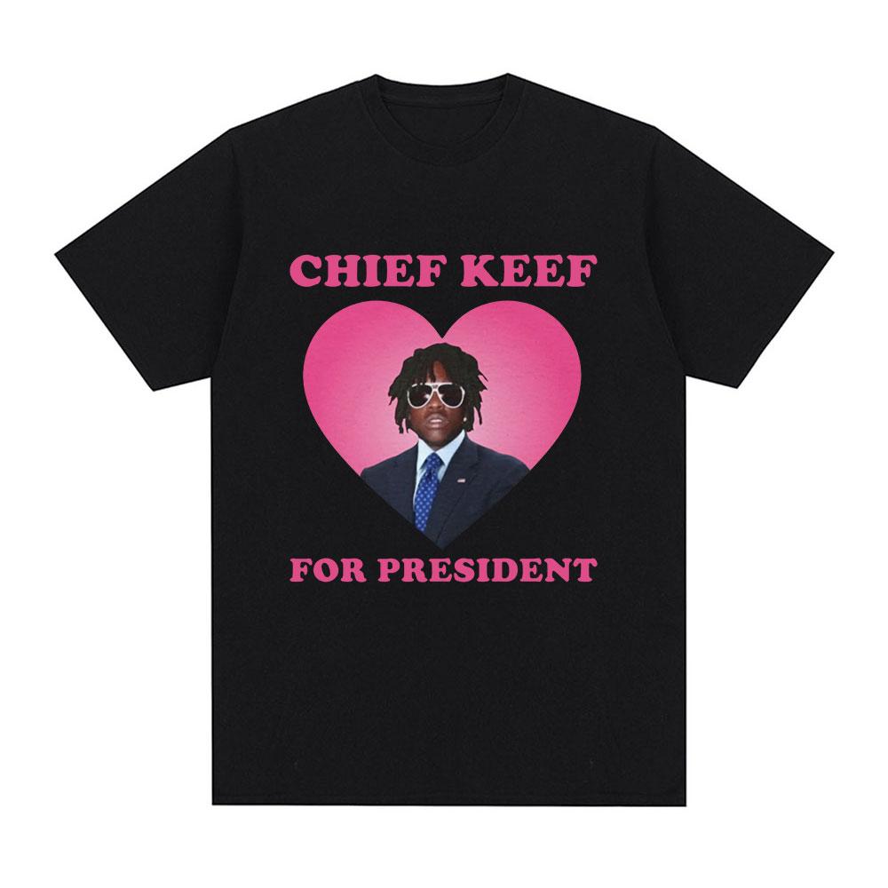 Футболка I Love Chief Keef, мужская модная повседневная футболка с коротким рукавом, винтажные готические хлопковые футболки большого размера в стиле хип-хоп, уличная одежда