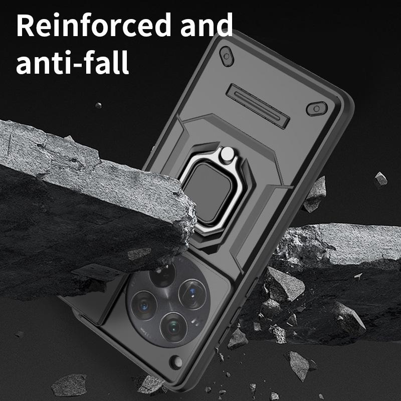Для OnePlus 12 5G чехол слайдер камера защитный бронированный чехол для телефона для Oneplus12 One Plus 12 5G магнитное металлическое кольцо подставка задняя крышка