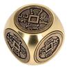 Metal Figertip Rotating Cube Embossed 6 Sided Anti Anxiety Stress Relief Brass Fingertip Gyroscop