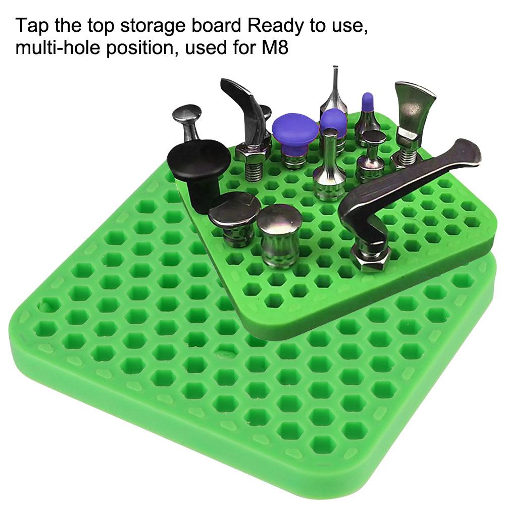 Auto Organizer Silicone Holder For Car Dent Puller Bits Storage Pad Removal Tools Box Sorting Rack M8 Thread Drill Bits Stand