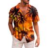 Men's Hawaiian Printed Button Short Sleeve Shirts Men's Casual Fashion Short Sleeve Shirts