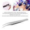 Stainless Steel Curved Tip Nail Art Tweezers Precision Cosmetic Tweezers  For Lash Extensions