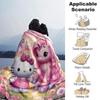 1 шт. Плед Hello Kitty Единорог Легкий фланелевый плед для дивана кровати путешествий кемпинга гостиной офиса дивана кресла