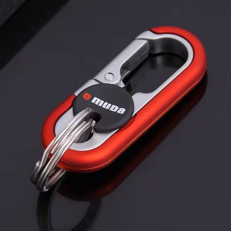 AIXUAN Keyring: Stylish Metal Key Holder, Easy Attachment and Loss Prevention (Type 9) Ladies Gray Orange.