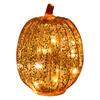 LED Pumpkin Lantern with Built-in Smart Timer Soft Warm Glow Battery-Powered Glass Pumpkin Shape Lantern Home Halloween Decor