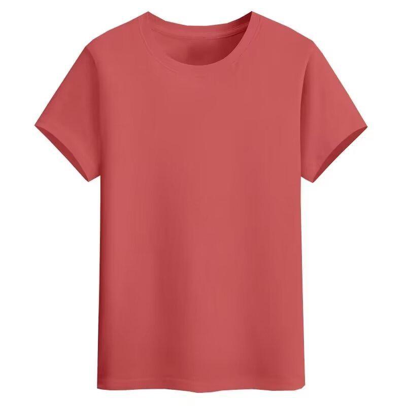 Мужская летняя дышащая однотонная футболка с круглым вырезом, облегающая, повседневная