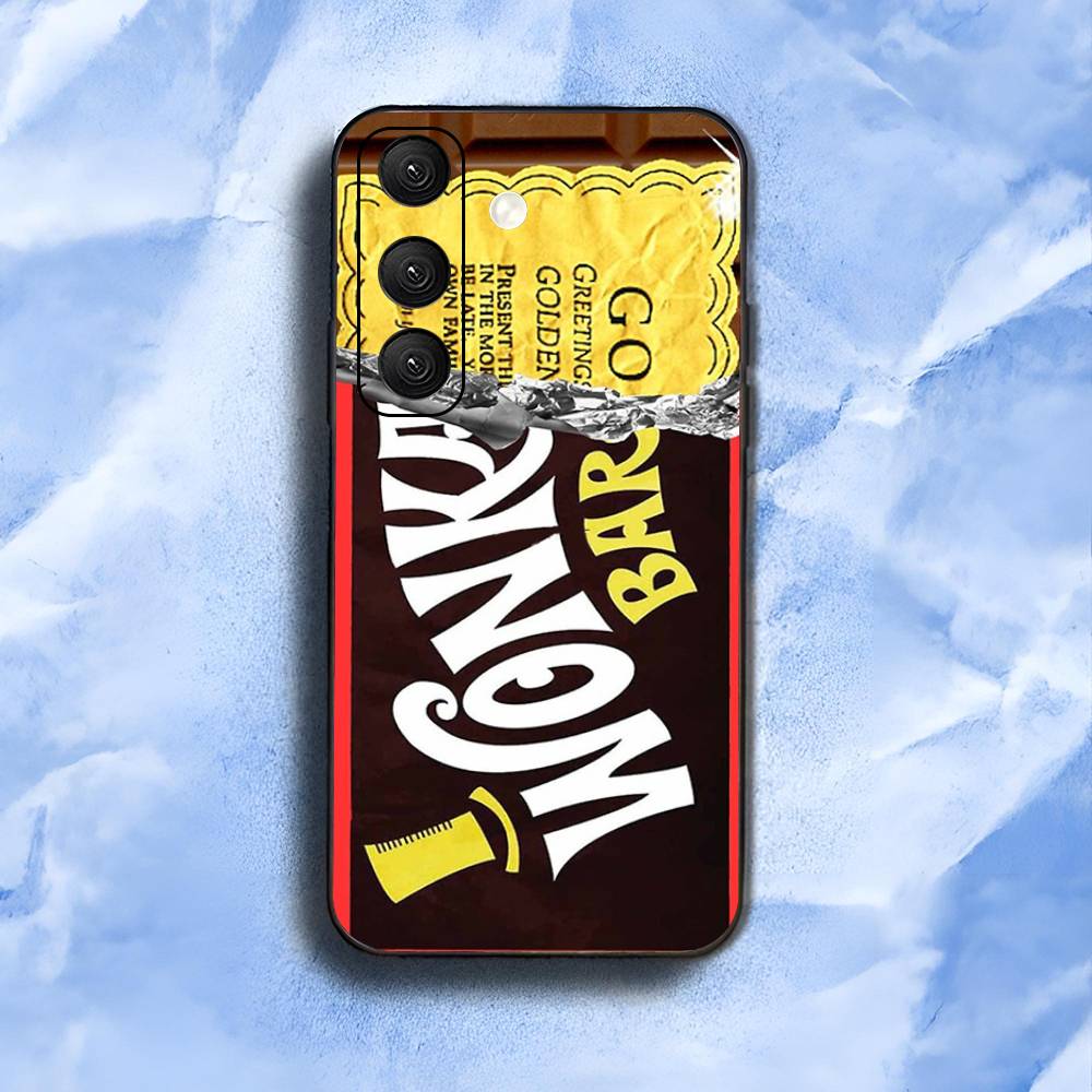 Шоколадный батончик Wonka Для Samsung Galaxy S23 S24 S25 Ultra S22 Plus S21 Черный Мягкий Чехол Водонепроницаемый Мягкий Чехол