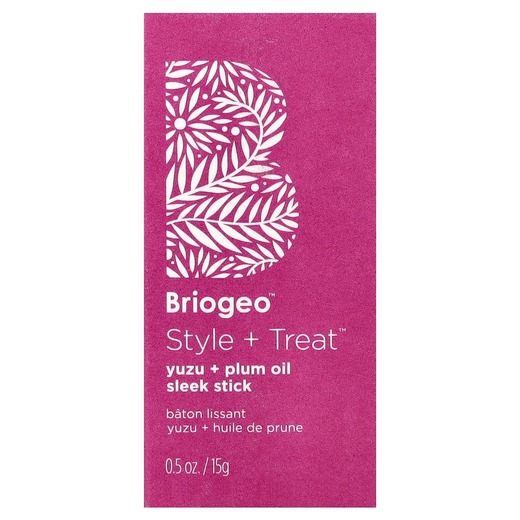 Briogeo, Style + Treat™, Масло-стик для укладки и ухода, Юзу + Сливовое масло, 15 г (0,5 унции)