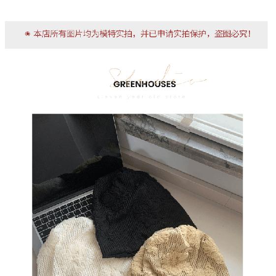 New Korean-style fashion beanie hat for women, versatile trendy knitted hat that makes the face look smaller and suits large head sizes