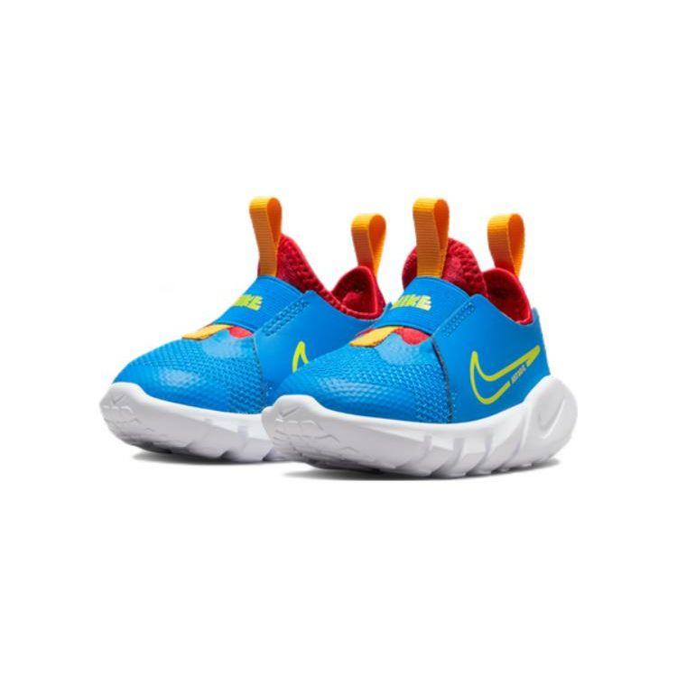 Nike Flex Runner 2 TD Photo Blue Atomic Green Детские кроссовки University-Red University-Gold DJ6039-402