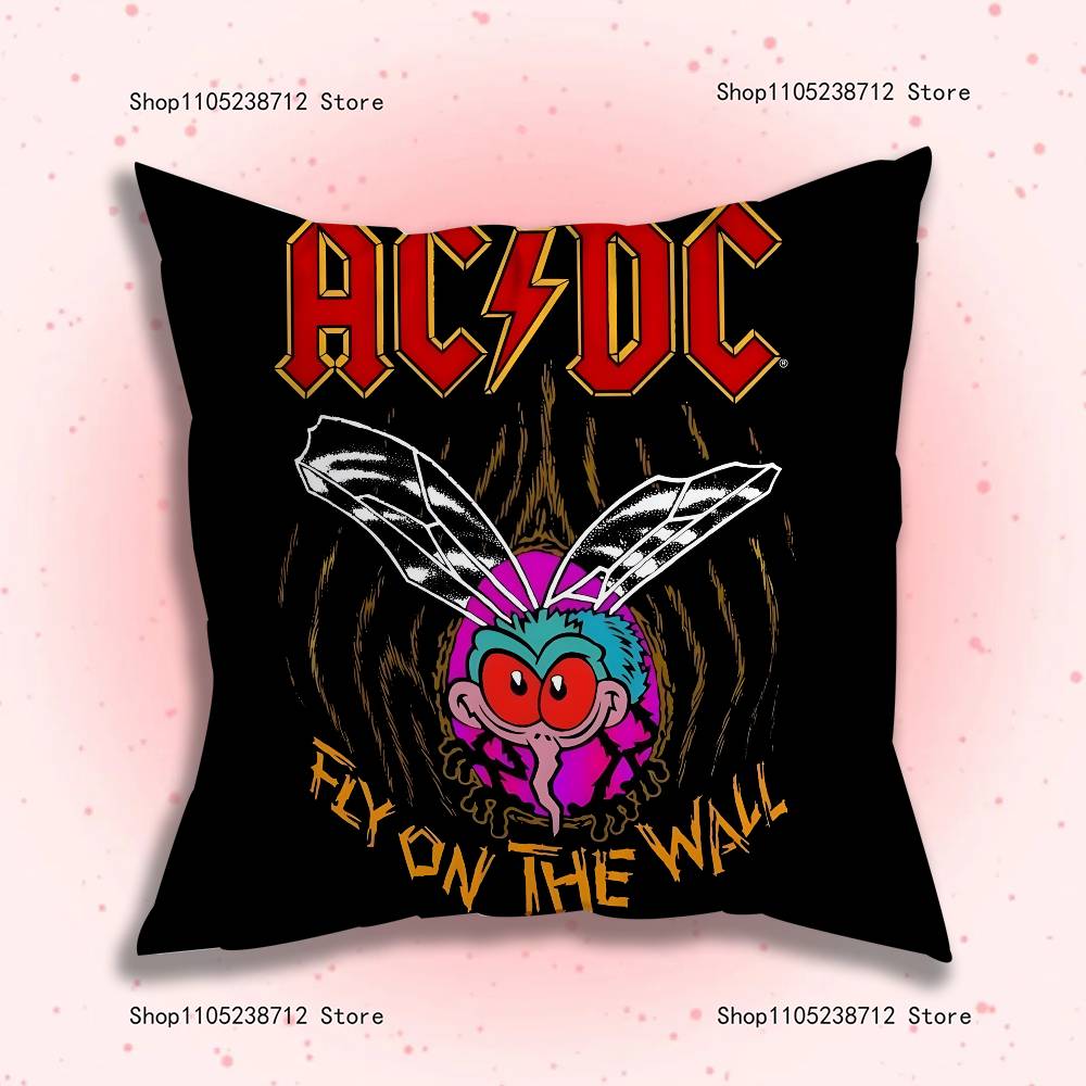 Крутые чехлы на подушки с изображением певца A-ACDC Rock Band, мультяшные, декоративные для дивана, для дома, двусторонняя печать, короткий плюш, милые чехлы на подушки