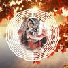 Sunset Owl Wind Spinner Metal Garden Decor for Outdoor Yard Patio Thanksgiving Christmas Holiday No Battery Needed Hanging Ornament