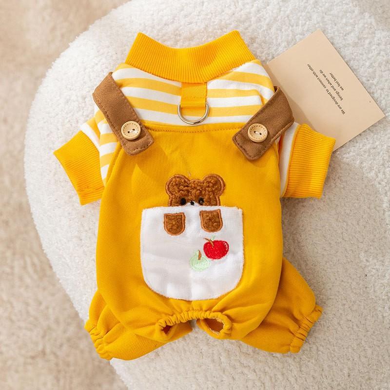 Новая роскошная одежда для собак, костюм для щенка, полосатый комбинезон для собак, одежда для собак, толстовка для собак, комбинезон для французского бульдога чихуахуа