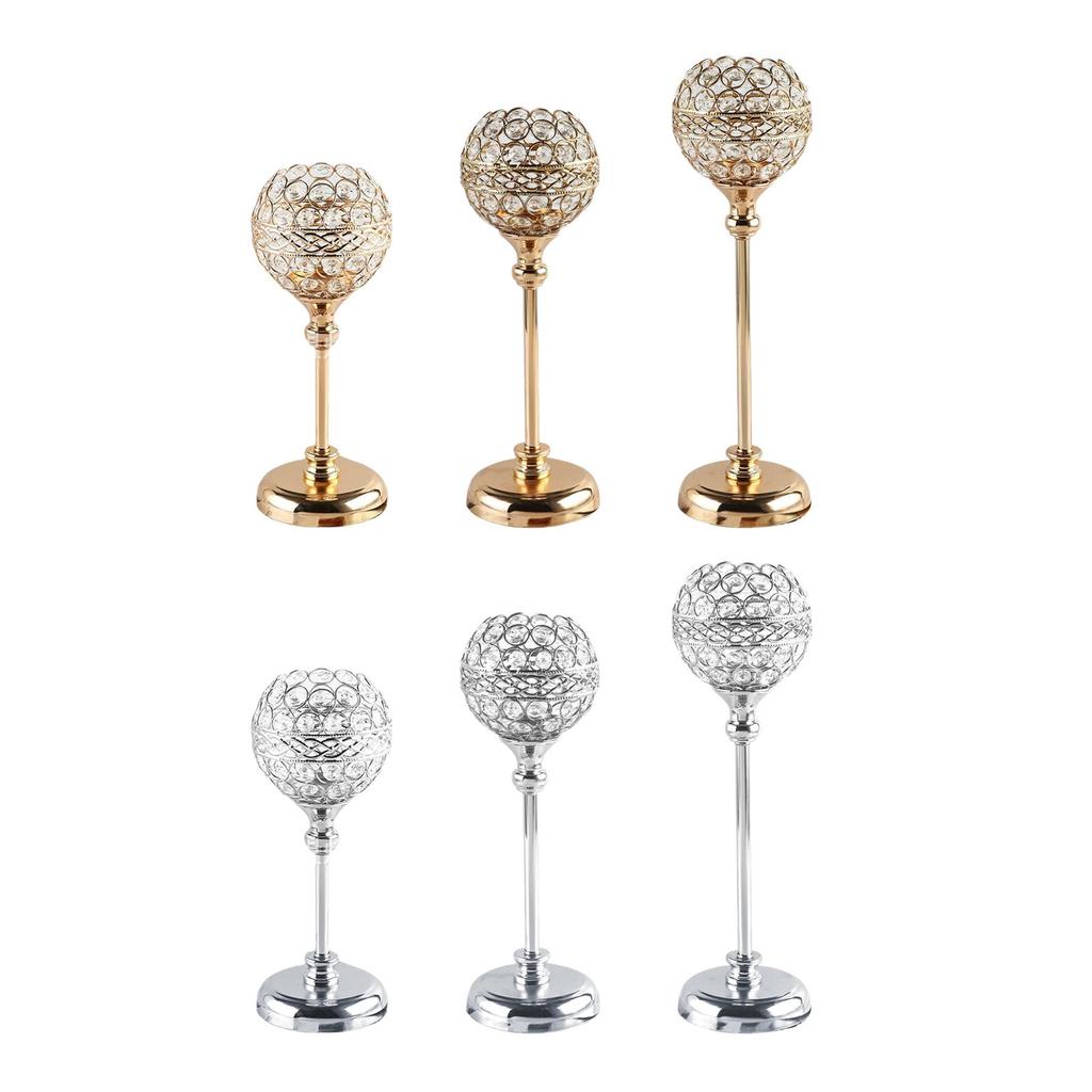 Holder Candelabra Centerpiece Tabletop Decor Tealight Crafts Stand for Pillar Candle Decor Wedding Table Dinner