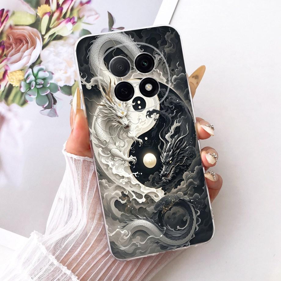 For Oppo A5 Pro A5X A5 4G 5G / Oppo K13x Global Phone Case Clear Soft TPU Bumper Cover Cat Cartoon Luxury Butterfly Flower Funda