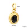 2026 New Waterproof 18K Gold Plated Stainless Steel Oval Heart Shape Cubic Zirconia Pendant Charms for DIY Jewelry Making