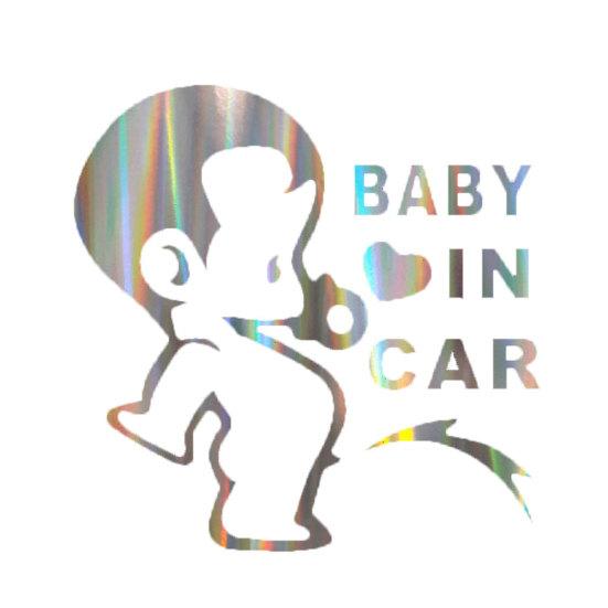 Красочное лазерное окно для тела ребенка в автомобиле, наклейка, светоотражающий предупреждающий знак, декор