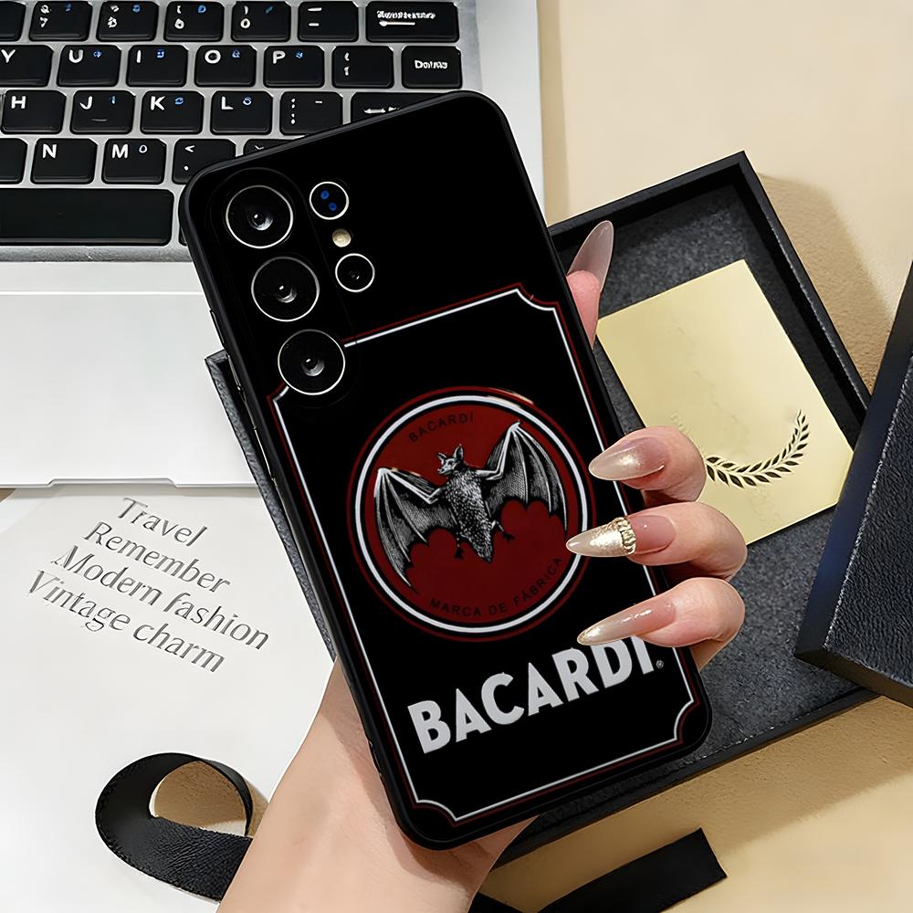 B-Bacardi Phone Case For Samsung S26 S25 S24 FE S23 S22 S21 Plus S20 Ultra Note20Ultra Black Soft Shell