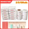 Niimbot D11/D101/D110 Mini Portable Printer White Tape Sticker Papers Waterproof Anti-Oil No Glue Thermal Label Printer Rolls