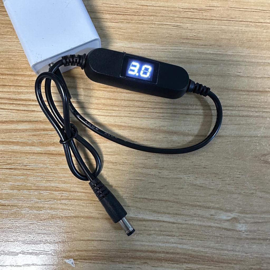 Универсальный кабель питания USB C на 2В-12В 5,5x2,1 мм с дисплеем выходного напряжения для радио, светодиодной лампы, игрушки, сфигмоманометра