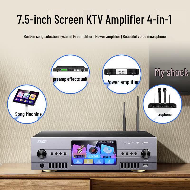 SAST K210 Karaoke Speaker System with 7.5-inch Screen (CN version)